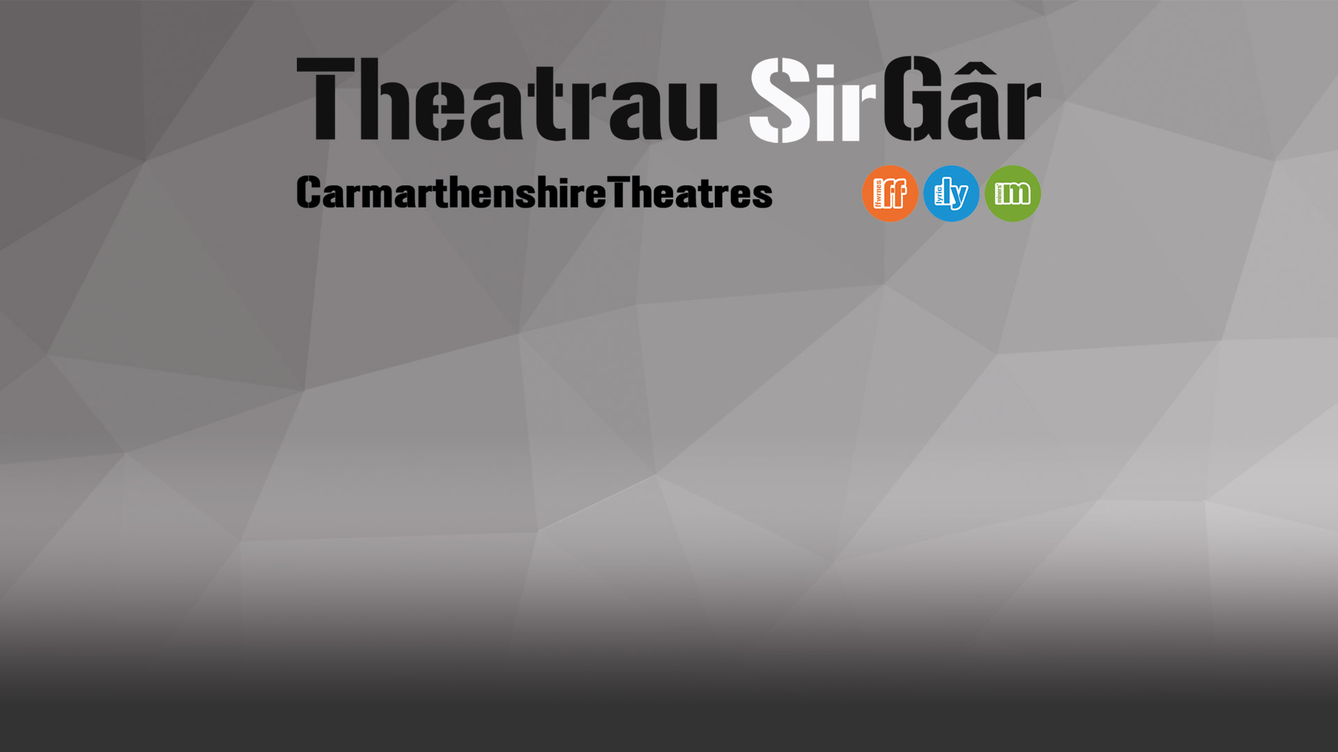 Theatrau SirGar Logo and background